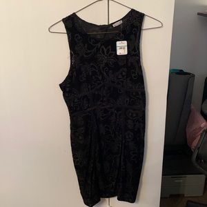 NWT free people dress size 6 velvet flower pattern